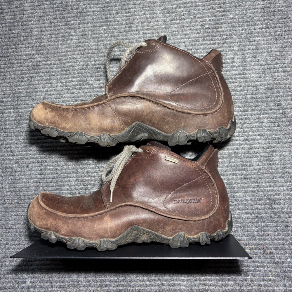 Patagonia Ranger Smith WTPF Mid Velvet Brown Leather Vibram Hiking Boots Mens 10